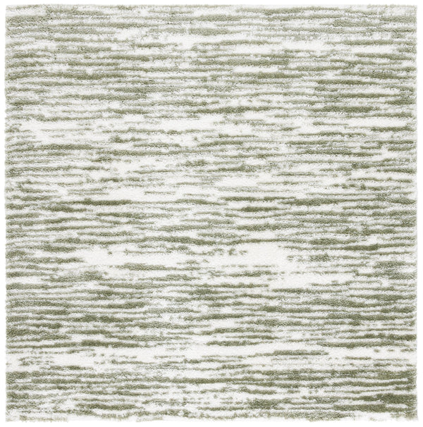 Safavieh Tahoe Luxurious Shag Area Rug - Elegant Ivory And Gold Design For Modern Home Décor Comfort Ivory ,Green 60% Polypropylene,Jute 40% Tho688w-5