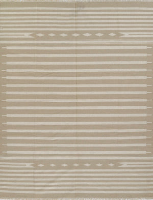 Momeni Erin Gates Thompson THO-1 Billings Hand Woven Contemporary Geometric Indoor Rug Beige 7'6" x 9'6"