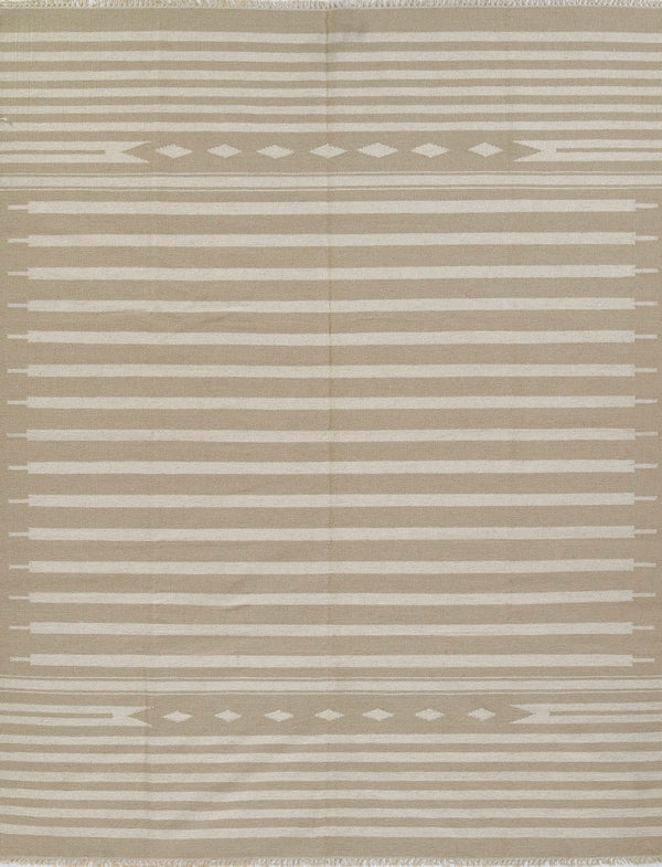 Momeni Erin Gates Thompson THO-1 Billings Hand Woven Contemporary Geometric Indoor Rug Beige 7'6" x 9'6"