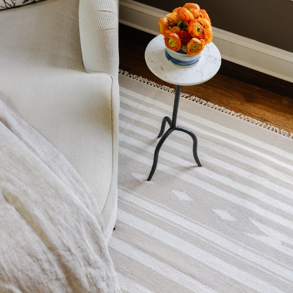 Momeni Erin Gates Thompson THO-1 Billings Hand Woven Contemporary Geometric Indoor Rug Beige 7'6" x 9'6"