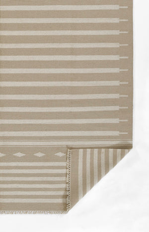 Momeni Erin Gates Thompson THO-1 Billings Hand Woven Contemporary Geometric Indoor Rug Beige 7'6" x 9'6"