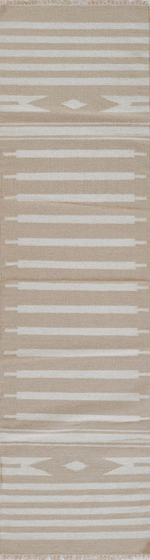 Momeni Erin Gates Thompson THO-1 Billings Hand Woven Contemporary Geometric Indoor Rug Beige 7'6" x 9'6"