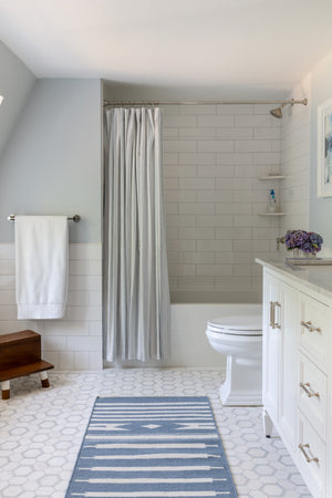 Momeni Erin Gates Thompson THO-1 Billings Hand Woven Contemporary Geometric Indoor Rug Light Blue 7'6" x 9'6"