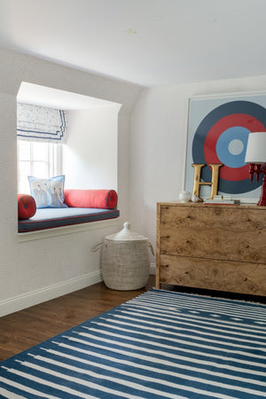 Momeni Erin Gates Thompson THO-1 Billings Hand Woven Contemporary Geometric Indoor Rug Light Blue 7'6" x 9'6"