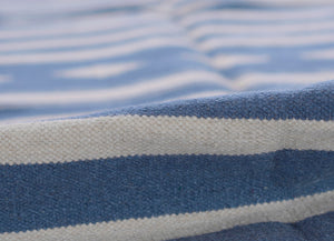 Momeni Erin Gates Thompson THO-1 Billings Hand Woven Contemporary Geometric Indoor Rug Light Blue 7'6" x 9'6"