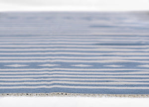 Momeni Erin Gates Thompson THO-1 Billings Hand Woven Contemporary Geometric Indoor Rug Light Blue 7'6" x 9'6"