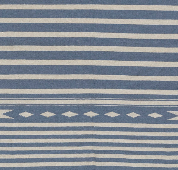 Momeni Erin Gates Thompson THO-1 Billings Hand Woven Contemporary Geometric Indoor Rug Light Blue 7'6" x 9'6"