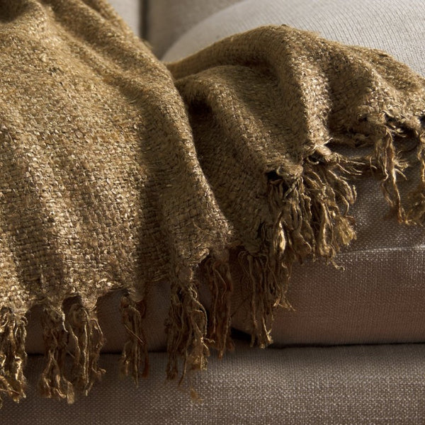 Safavieh Gaia, Breathable Cotton Throw Blanket Versatile Neutral Accent for Sofa or Bed THR5001A-5167