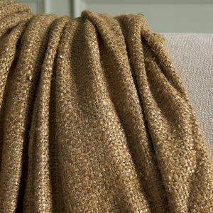 Safavieh Gaia, Breathable Cotton Throw Blanket Versatile Neutral Accent for Sofa or Bed THR5001A-5167