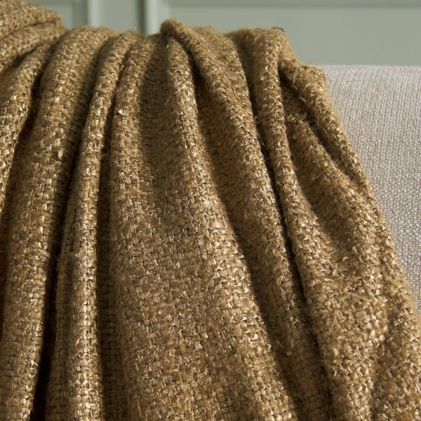 Safavieh Gaia, Breathable Cotton Throw Blanket Versatile Neutral Accent for Sofa or Bed THR5001A-5167