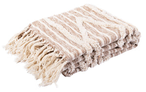 Safavieh Renali Throw XII23 Ivory / Beige Cotton THR909A-5060