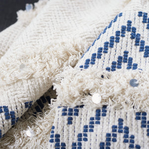 Safavieh Theanna Throw XII23 Ivory / Blue Cotton THR910A-5060