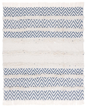 Safavieh Theanna Throw XII23 Ivory / Blue Cotton THR910A-5060