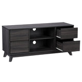 CorLiving Hollywood Dark Grey Wood Grain TV Stand with Drawers for TVs up to 55" Dark Grey THW-540-B