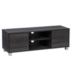 CorLiving Hollywood Dark Grey Wood Grain TV Stand with Doors for TVs up to 55" Dark Grey THW-550-B