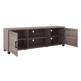 CorLiving Virlomi TV Stand with Open Shelves and Doors, TVs up to 85" Brown THW-602-T