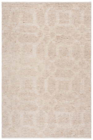 Safavieh Tibetan Hand-Knotted Ivory Beige Wool Rug — Plush 5/8" Pile, Durable Cotton Backing, Subtle Geometric Elegance 9'-0" x 12'-0" TIB552A-9