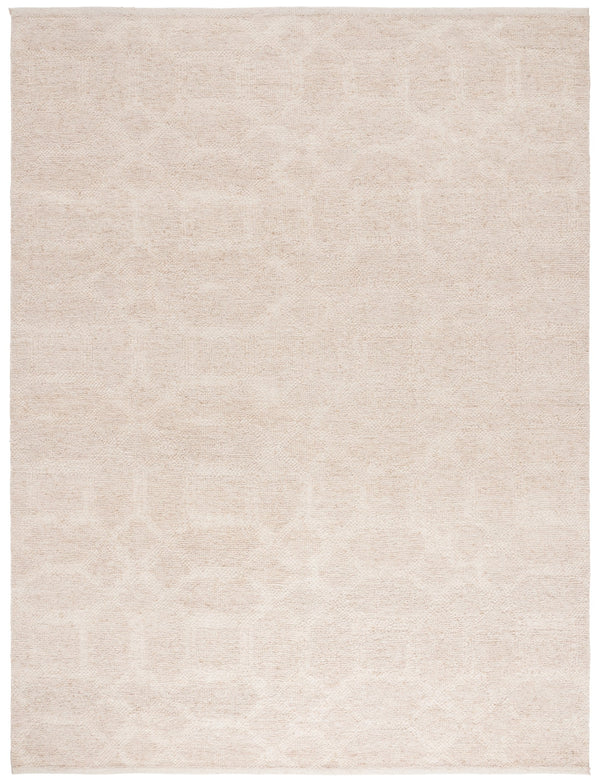 Safavieh Tibetan Hand-Knotted Ivory Beige Wool Rug — Plush 5/8" Pile, Durable Cotton Backing, Subtle Geometric Elegance 9'-0" x 12'-0" TIB552A-9