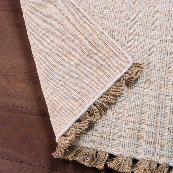 Jaipur Living Jaipur Living Bandera Handloomed Jute Cotton Wool Accent Rug Neutral Organic Texture RSW104779