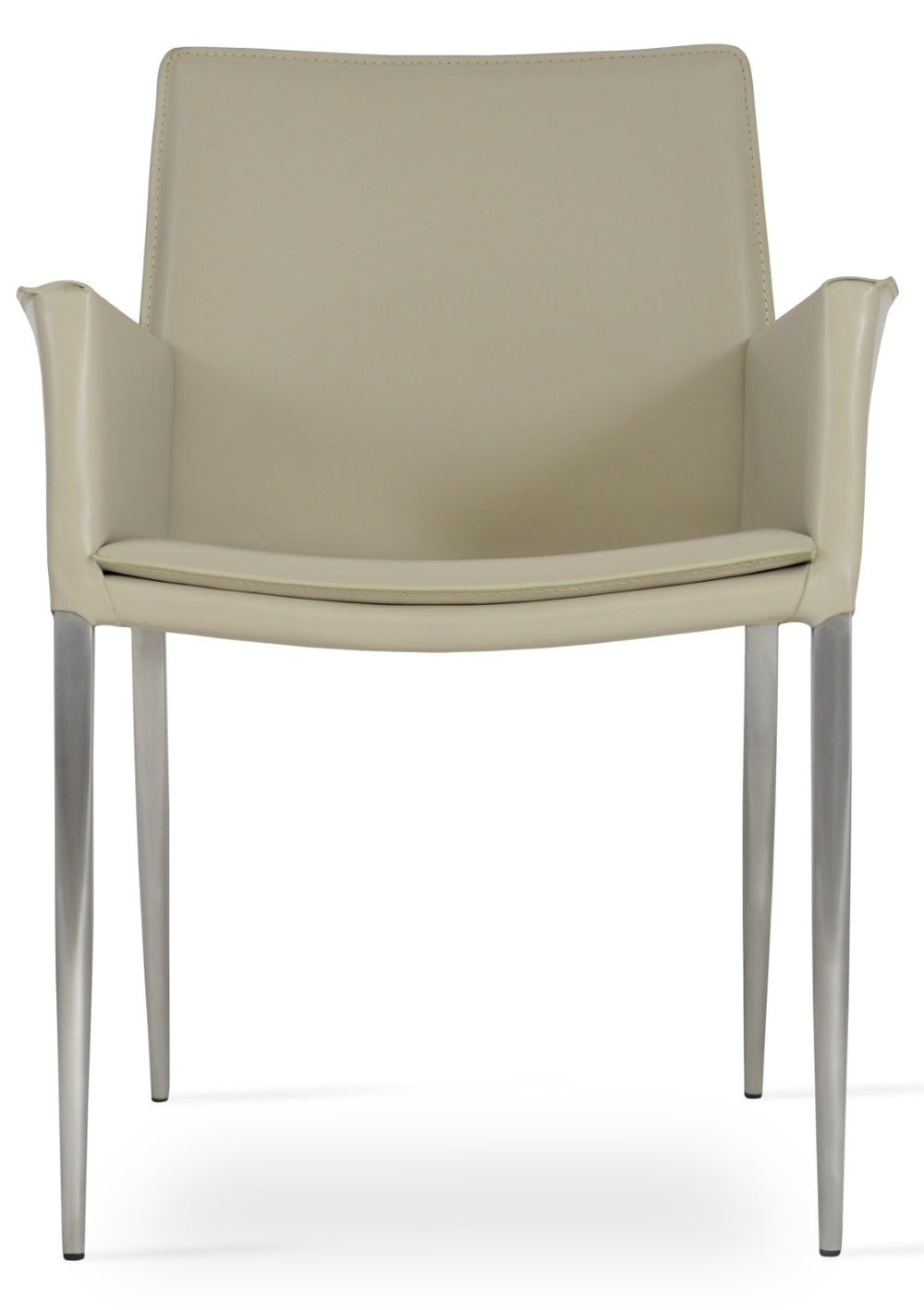 Soho Concept Tiffany Armchair Dining Chair - Modern Upholstered Design In Stylish Bonded Leather Options Grey  Soho-concept-dining-chair-05957