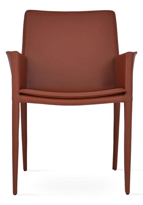 Soho Concept Tiffany Dining Chair - Luxurious Kent Bonded Leather In Black, Brown, Grey, Old Brick - Stylish Comfort Old Brick  Soho-concept-dining-chair-05961