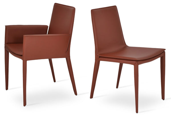 Soho Concept Tiffany Dining Chair - Luxurious Kent Bonded Leather In Black, Brown, Grey, Old Brick - Stylish Comfort Old Brick  Soho-concept-dining-chair-05961