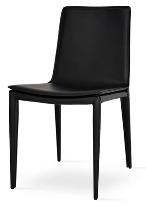 Soho Concept Tiffany Dining Chair - Luxurious Kent Bonded Leather In Black, Brown, Grey, Old Brick - Stylish Comfort Black  Soho-concept-dining-chair-05965