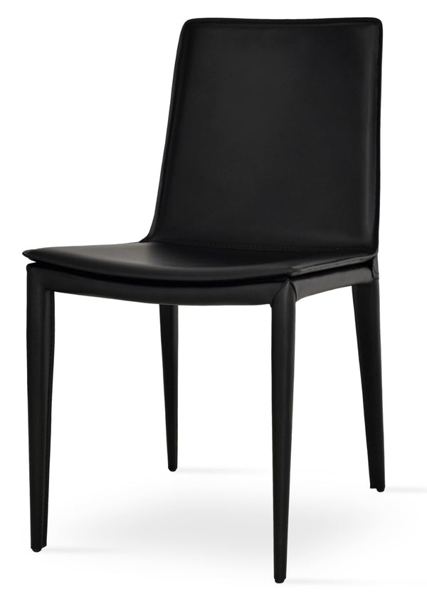Soho Concept Tiffany Dining Chair - Luxurious Kent Bonded Leather In Black, Brown, Grey, Old Brick - Stylish Comfort Black  Soho-concept-dining-chair-05965