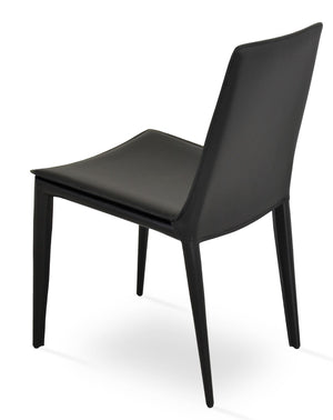 Soho Concept Tiffany Dining Chair - Luxurious Kent Bonded Leather In Black, Brown, Grey, Old Brick - Stylish Comfort Black  Soho-concept-dining-chair-05965