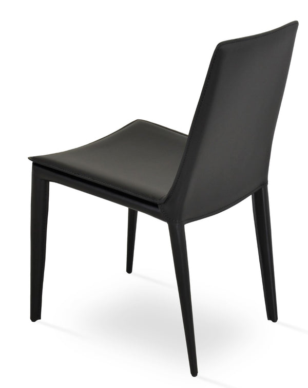 Soho Concept Tiffany Dining Chair - Luxurious Kent Bonded Leather In Black, Brown, Grey, Old Brick - Stylish Comfort Black  Soho-concept-dining-chair-05965