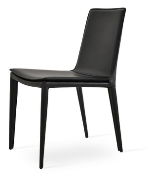 Soho Concept Tiffany Dining Chair - Luxurious Kent Bonded Leather In Black, Brown, Grey, Old Brick - Stylish Comfort Black  Soho-concept-dining-chair-05965