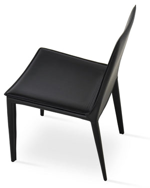 Soho Concept Tiffany Dining Chair - Luxurious Kent Bonded Leather In Black, Brown, Grey, Old Brick - Stylish Comfort Black  Soho-concept-dining-chair-05965