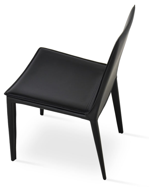 Soho Concept Tiffany Dining Chair - Luxurious Kent Bonded Leather In Black, Brown, Grey, Old Brick - Stylish Comfort Black  Soho-concept-dining-chair-05965
