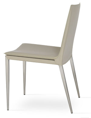 Soho Concept Tiffany Dining Chair - Luxurious Kent Bonded Leather In Black, Brown, Grey, Old Brick - Stylish Comfort Steels Base  Soho-concept-dining-chair-05964