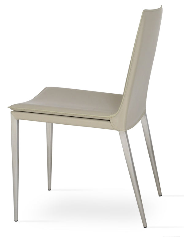 Soho Concept Tiffany Dining Chair - Luxurious Kent Bonded Leather In Black, Brown, Grey, Old Brick - Stylish Comfort Steels Base  Soho-concept-dining-chair-05964