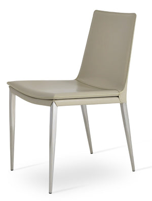 Soho Concept Tiffany Dining Chair - Luxurious Kent Bonded Leather In Black, Brown, Grey, Old Brick - Stylish Comfort Steels Base  Soho-concept-dining-chair-05964