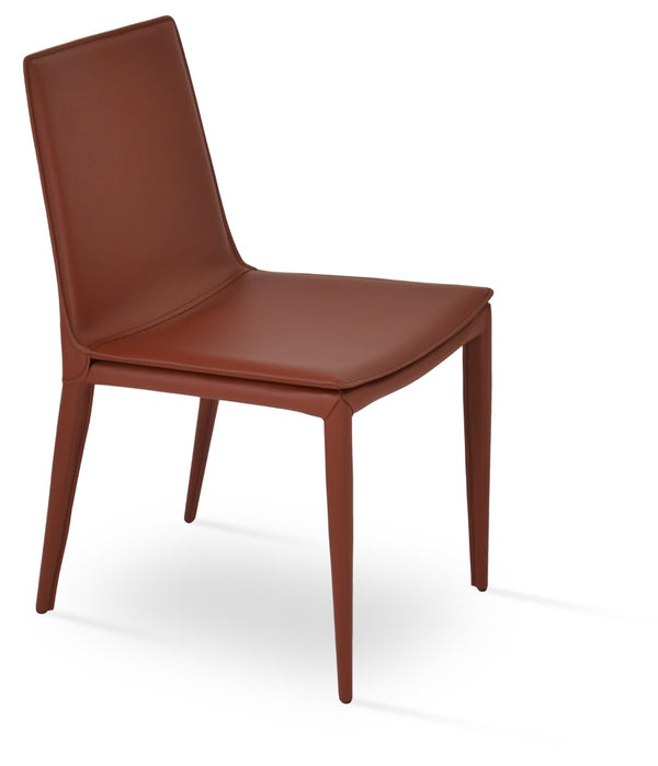 Soho Concept Tiffany Dining Chair - Luxurious Kent Bonded Leather In Black, Brown, Grey, Old Brick - Stylish Comfort Old Brick  Soho-concept-dining-chair-05963