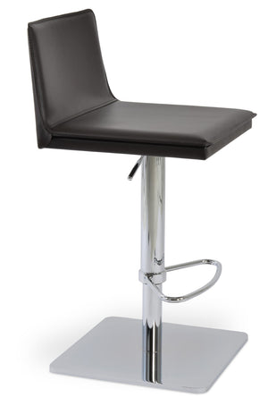 Soho Concept Tiffany Piston Stool - Stylish Barstools With Kent Bonded Leather, Chrome Base, Limited Stock Offer! Brown  Soho-concept-dining-chair-09839