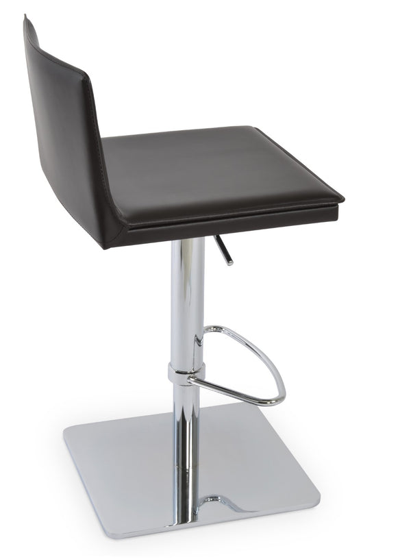 Soho Concept Tiffany Piston Stool - Stylish Barstools With Kent Bonded Leather, Chrome Base, Limited Stock Offer! Brown  Soho-concept-dining-chair-07173