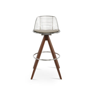 Soho Concept Tiger Mini Barstools & Counterstools With Steel Frame, Removable Pads & Elegant Finish Options Walnut,Chrome  Soho-concept-dining-chair-09922