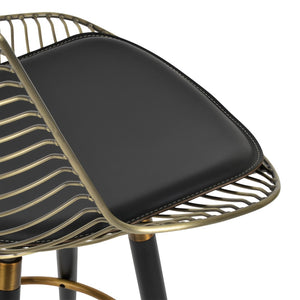 Soho Concept Tiger Mini Barstools - Stylish Counterstools With Steel Frame, Removable Pads & 5-year Guarantee! Black,Gold  Soho-concept-dining-chair-07191
