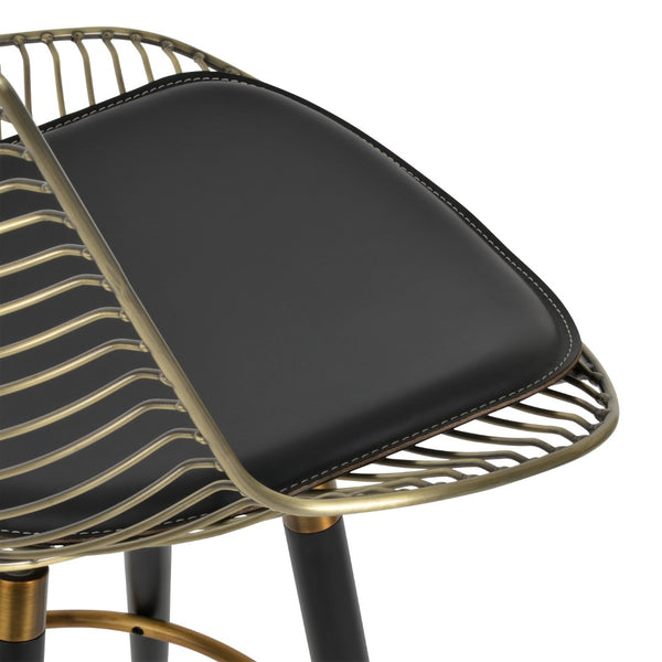 Soho Concept Tiger Mini Barstools - Stylish Counterstools With Steel Frame, Removable Pads & 5-year Guarantee! Black,Gold  Soho-concept-dining-chair-07191