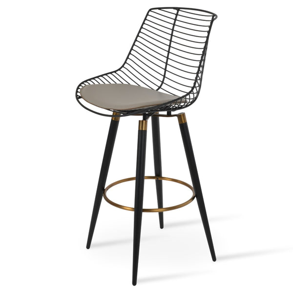 Soho Concept Tiger Star Barstools & Counterstools: Stylish Steel Frame, Removable Padded Seat, 5-year Guarantee! Black,Gold  Soho-concept-dining-chair-09870