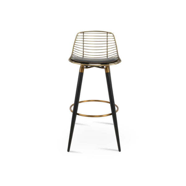 Soho Concept Tiger Large Barstools & Counterstools - Custom Steel Frame In Chrome/Gold/Brass, 5-year Warranty Black,Brass,Grey  Soho-concept-dining-chair-09882