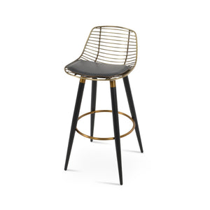 Soho Concept Tiger Large Barstools & Counterstools - Custom Steel Frame In Chrome/Gold/Brass, 5-year Warranty Black,Brass,Grey  Soho-concept-dining-chair-07197