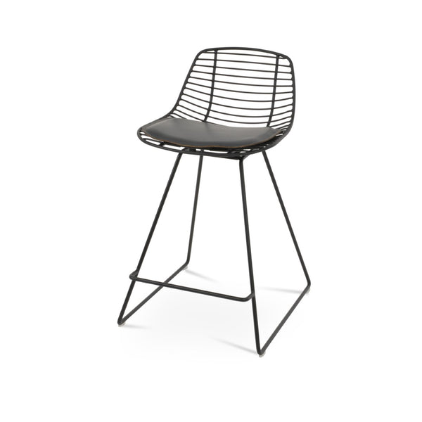 Soho Concept Tiger Large Barstools & Counterstools - Durable Steel Frame, Stylish Design, Removable Seat Pad, 5-year Warranty Black,Grey  Soho-concept-dining-chair-09881