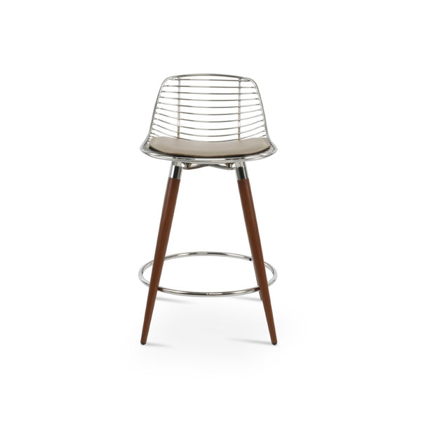 Soho Concept Tiger Large Barstools & Counterstools - Durable Steel Frame, Stylish Design, Removable Seat Pad, 5-year Warranty Chrome  Soho-concept-dining-chair-09879