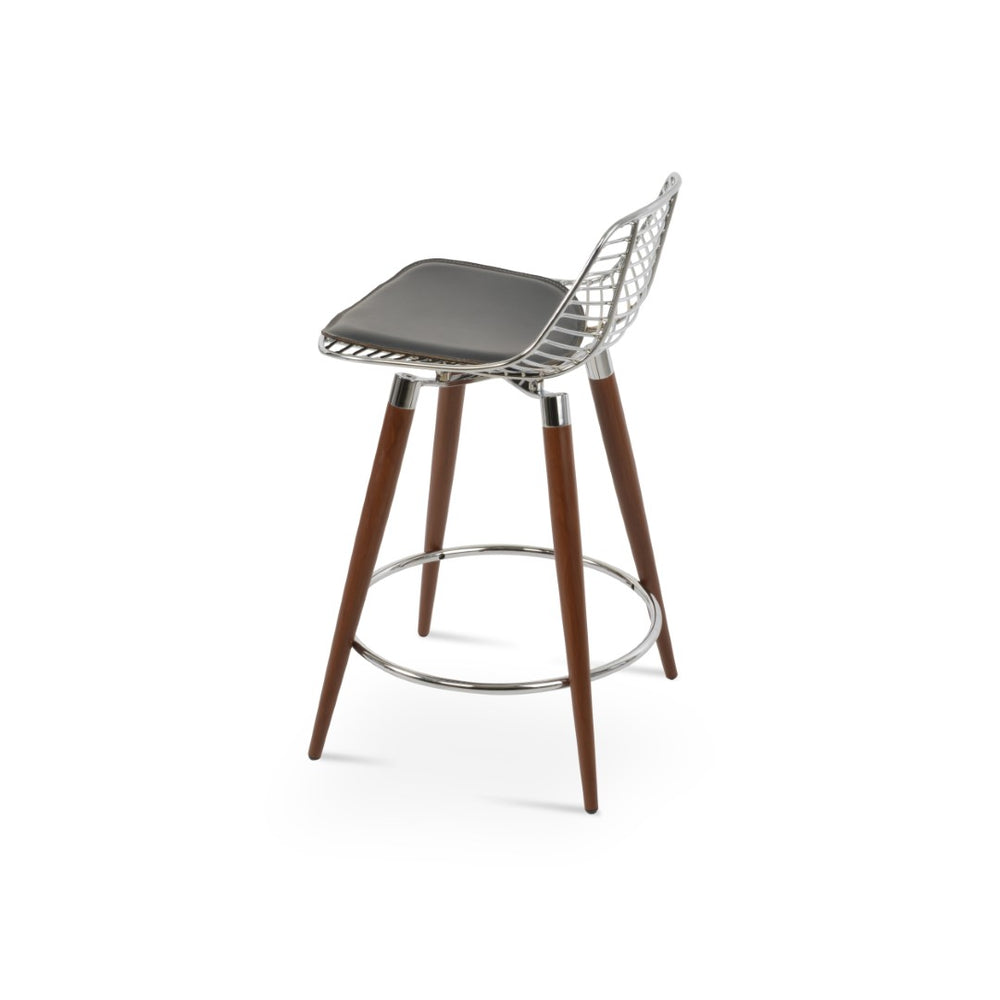 Soho Concept Tiger Large Barstools & Counterstools - Durable Steel Frame, Stylish Design, Removable Seat Pad, 5-year Warranty Chrome  Soho-concept-dining-chair-07195