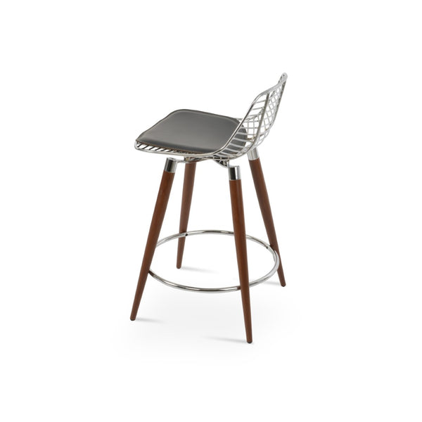 Soho Concept Tiger Large Barstools & Counterstools - Durable Steel Frame, Stylish Design, Removable Seat Pad, 5-year Warranty Chrome  Soho-concept-dining-chair-07195