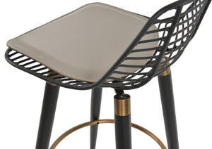 Soho Concept Tiger Large Barstools & Counterstools - Durable Steel Frame, Stylish Design, Removable Seat Pad, 5-year Warranty Black  Soho-concept-dining-chair-09878